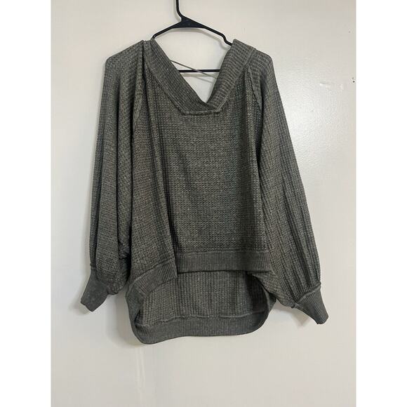 Free People "WE THE FREE" Womens Westend Thermal Top Oversized Slouchy Boho - Picture 8 of 8